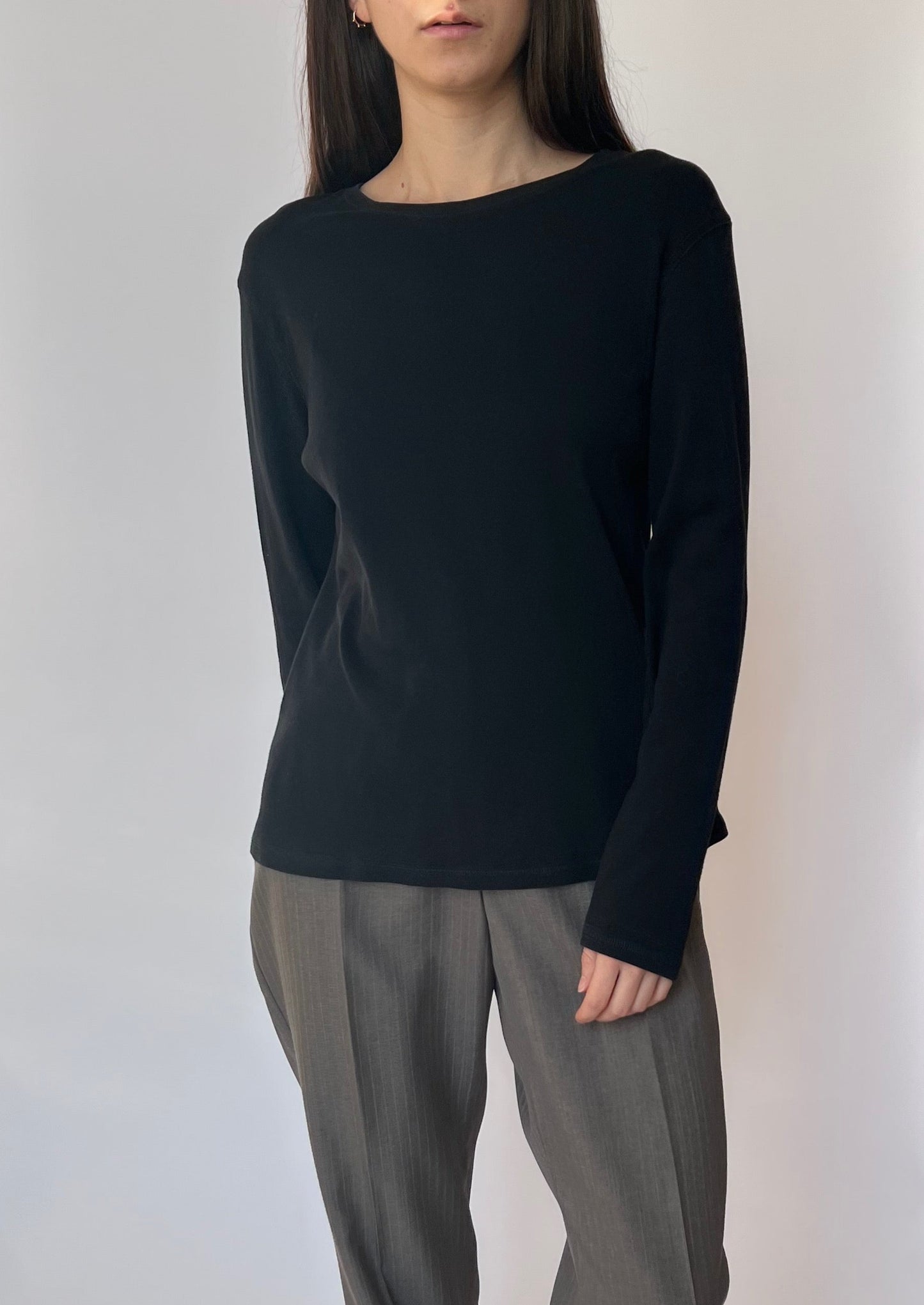 Essential Black Cotton Top XS/S