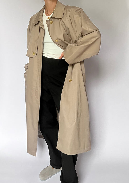 1970s Taupe Cape Trench S/M