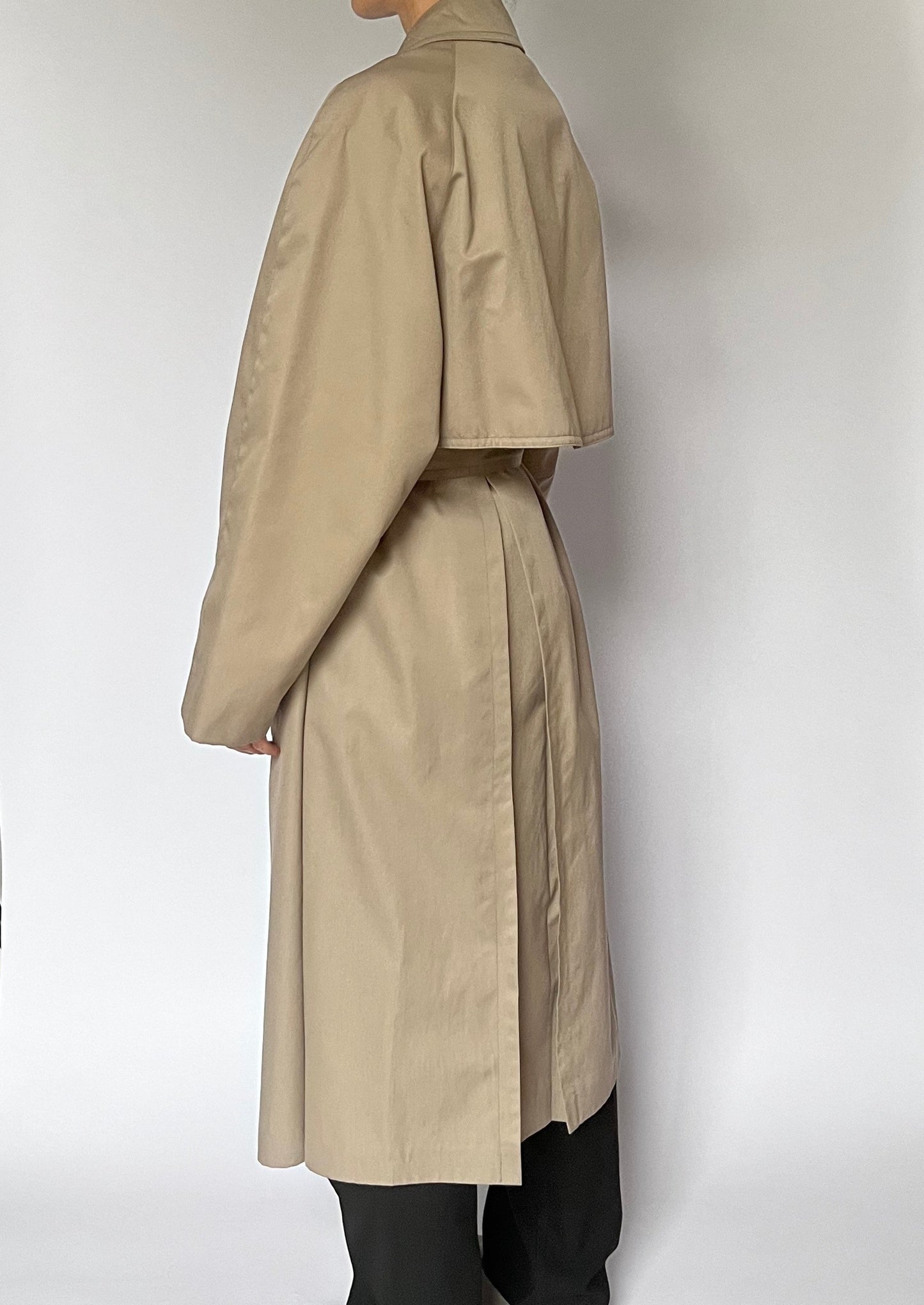 1970s Taupe Cape Trench S/M