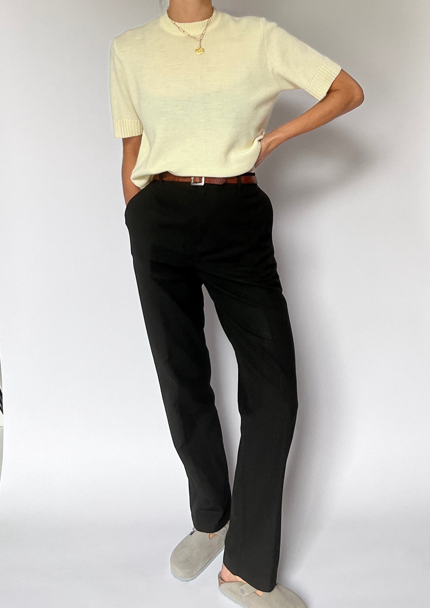 Soft Tailored Black Trousers W32"