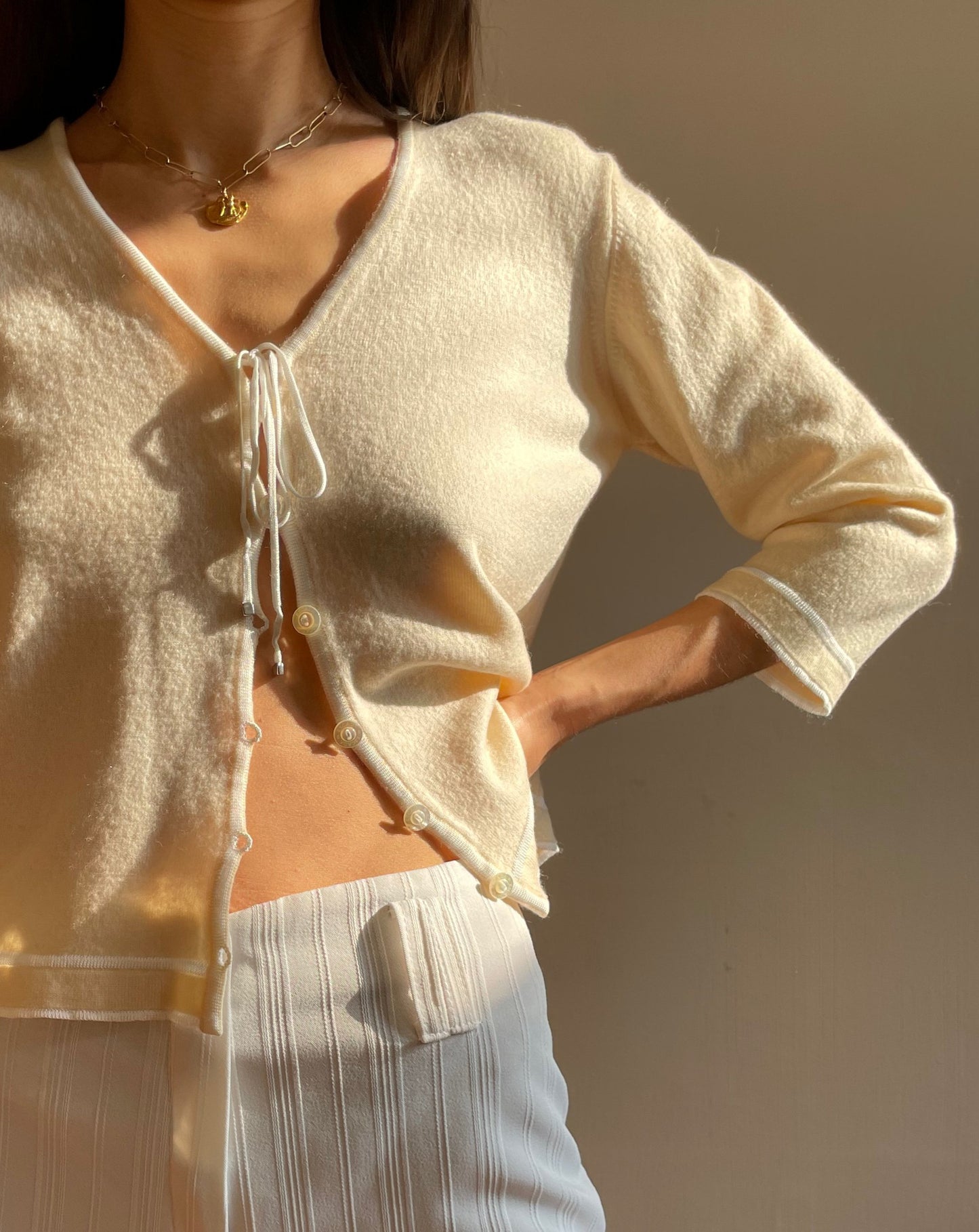 Vintage Escada Cream Cardigan Size S