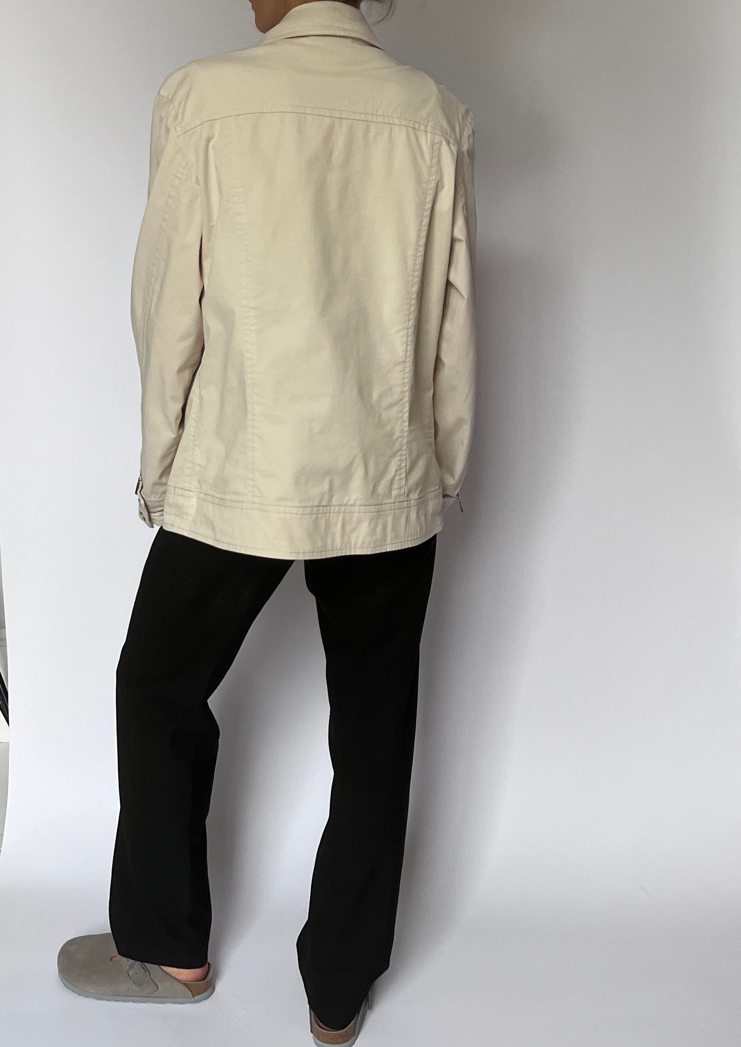 1990s Cream Minimal Jacket S/M