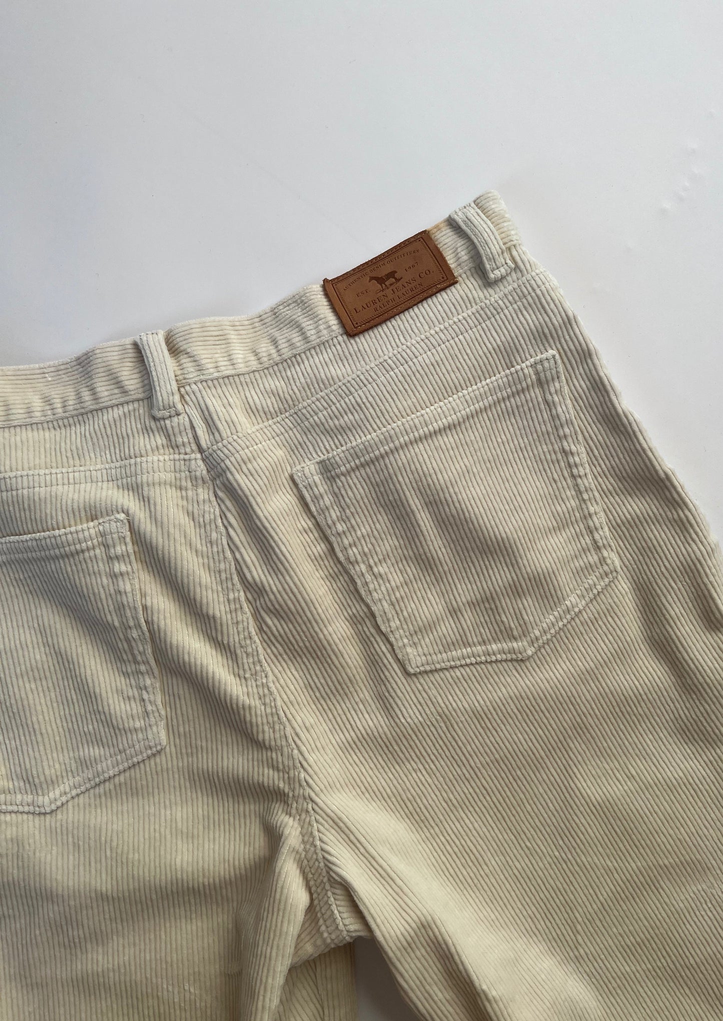 Ralph Lauren Cream Corduroy Trousers W'31