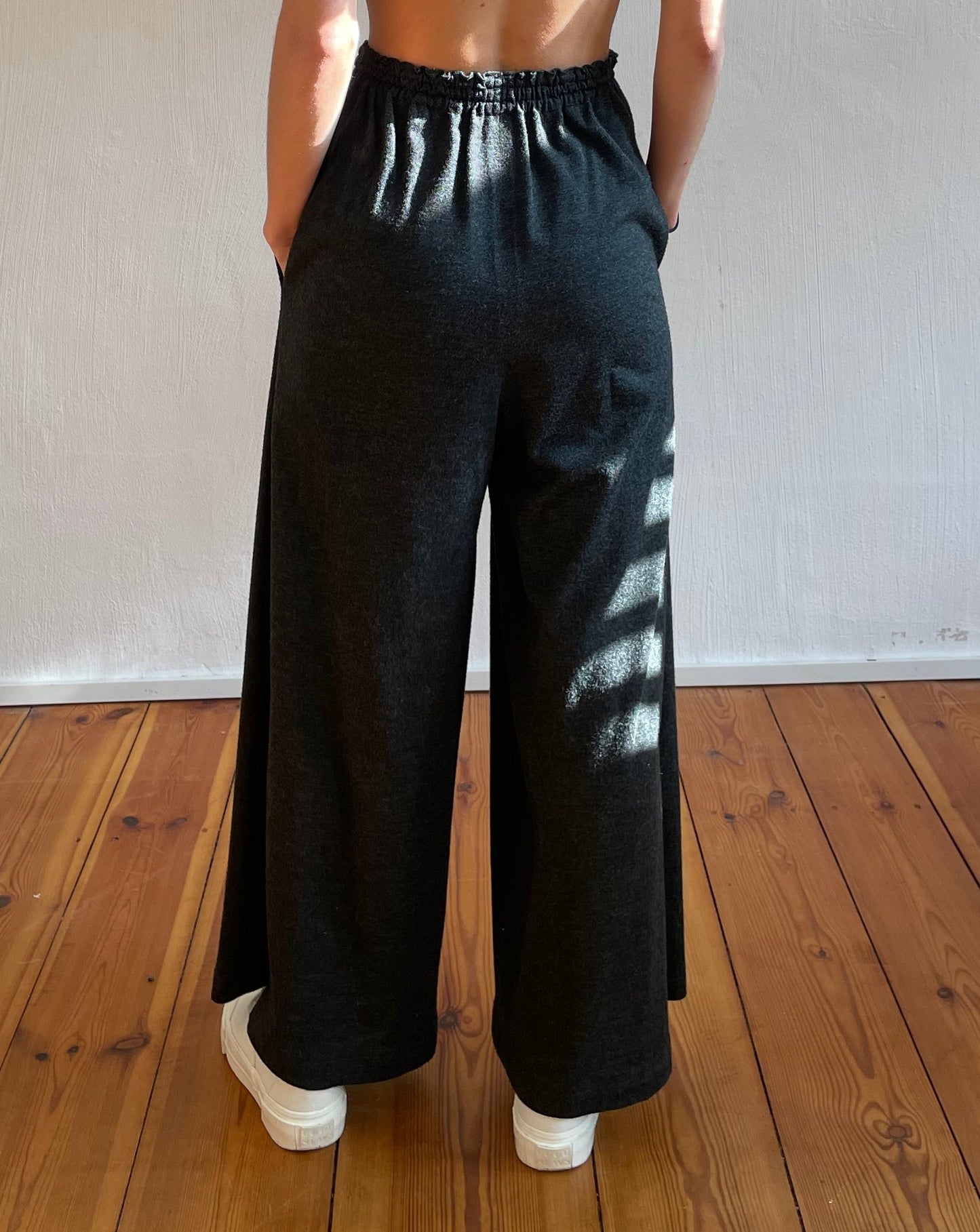 Vintage Charcoal Wide Leg Trousers Size S