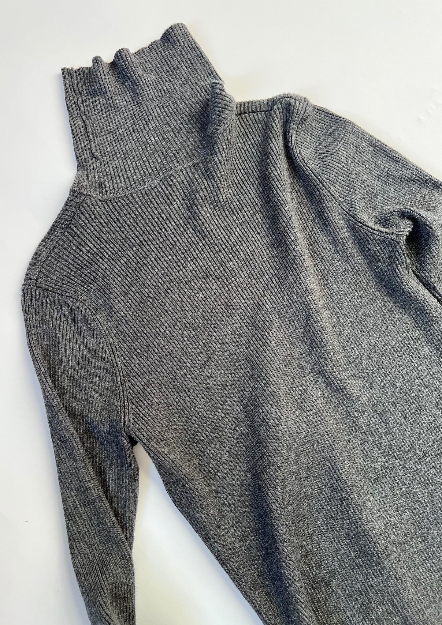 Essential Charcoal Ribbed Roll Neck S/M