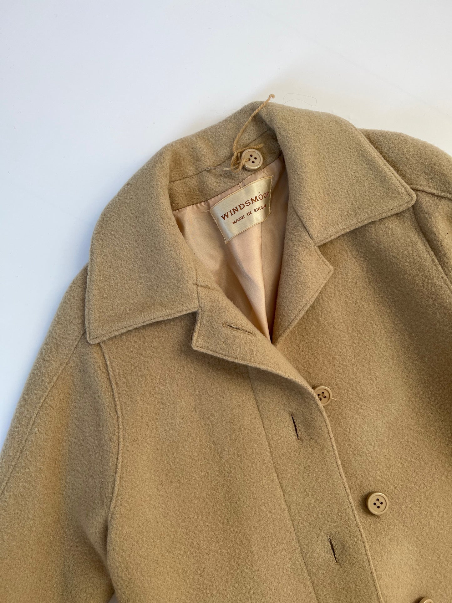 70s Caramel Wrap Wool Coat S/M