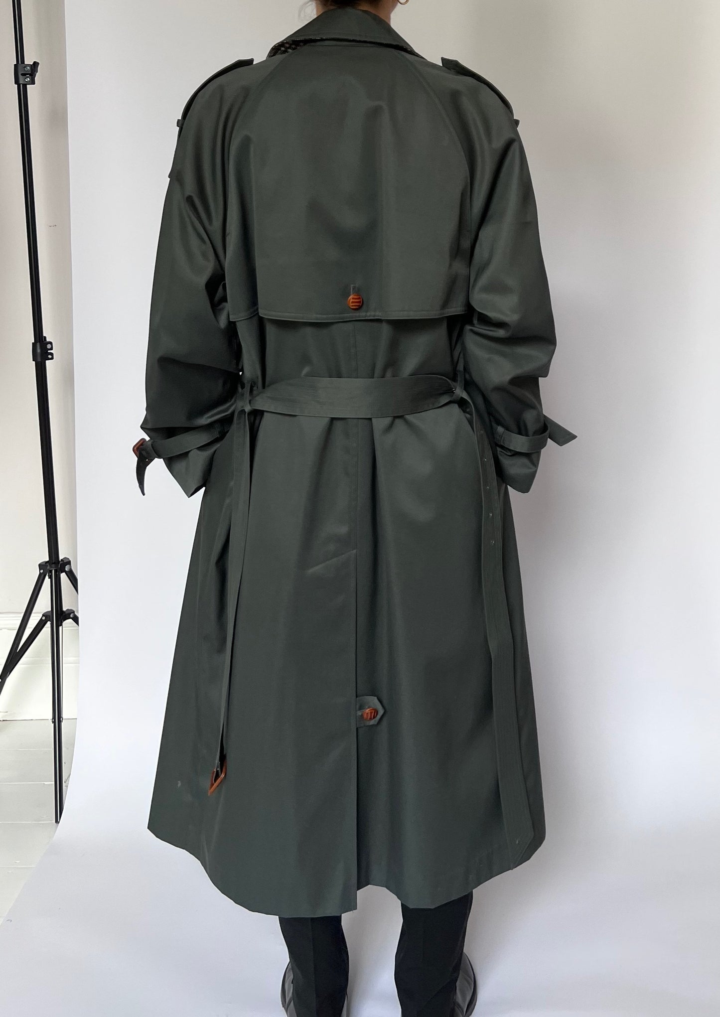 1990s Khaki Trench Coat S/M