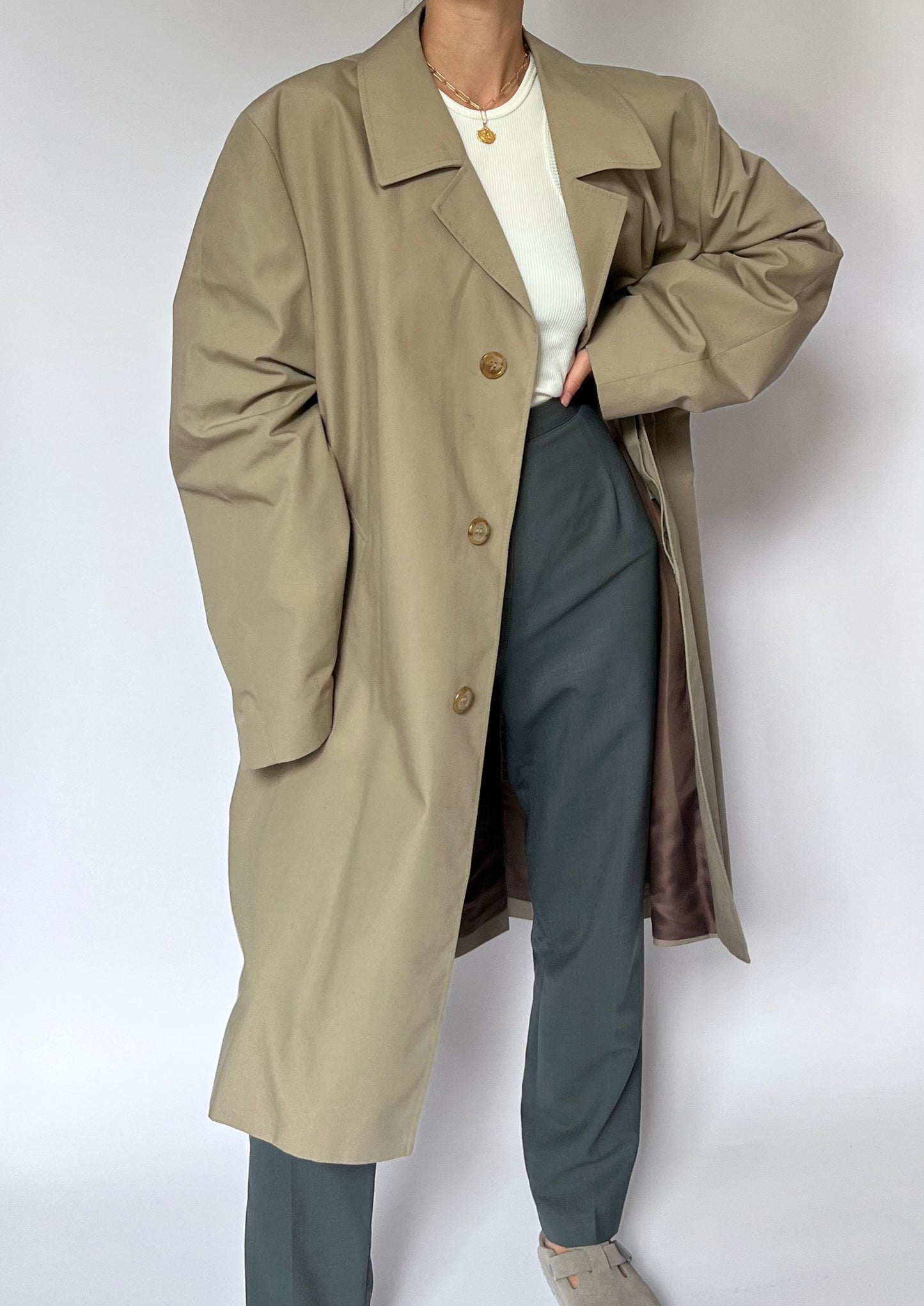 1970s Minimal Neutral Trench M/L