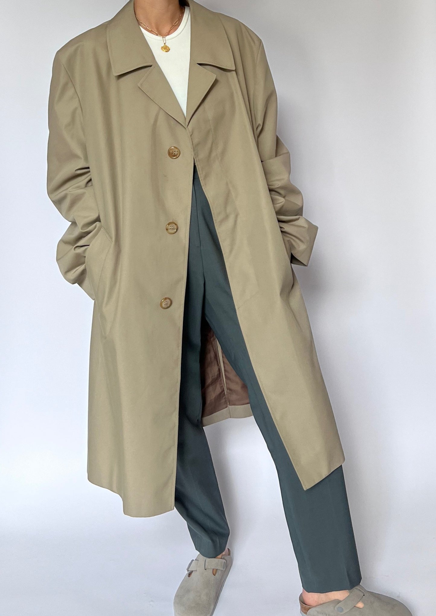 1970s Minimal Neutral Trench M/L