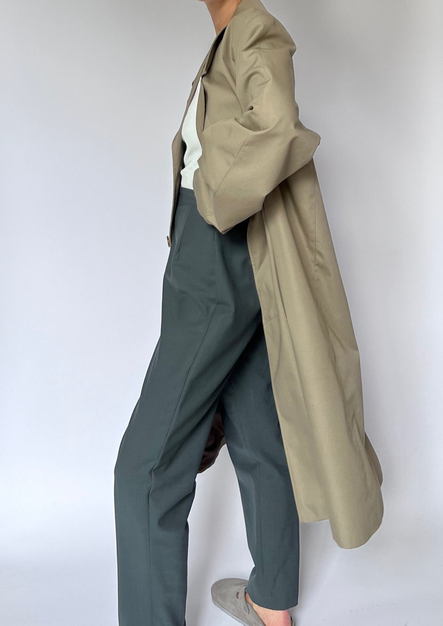 1970s Minimal Neutral Trench M/L