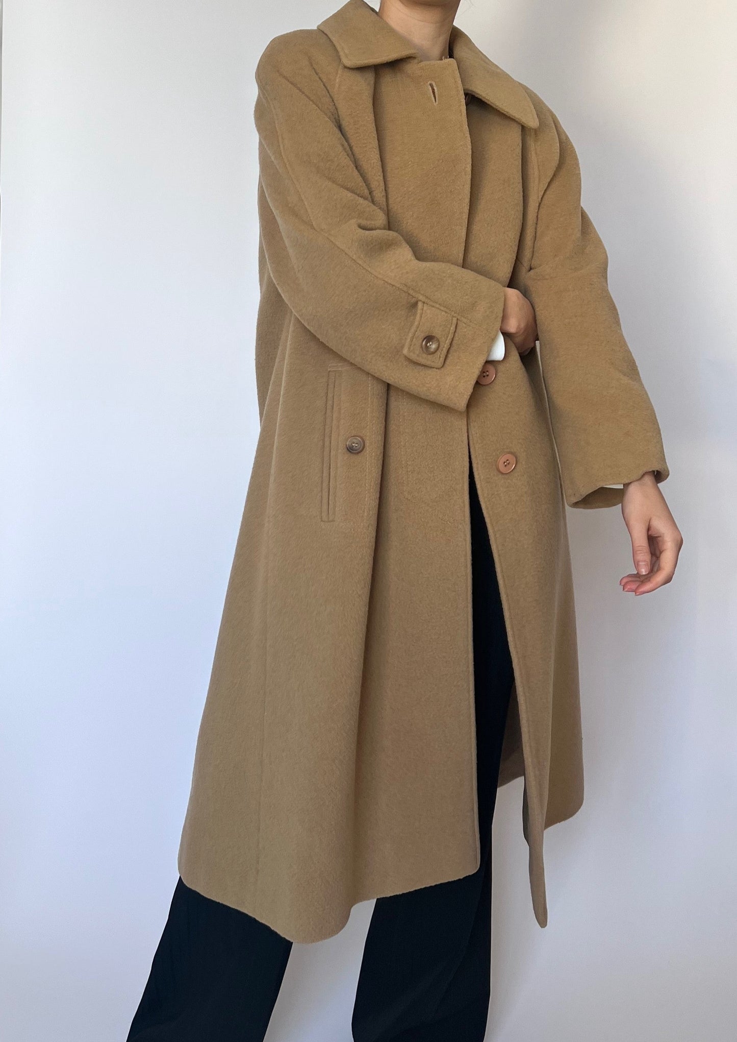 60s Caramel Wool Coat XS/S/M