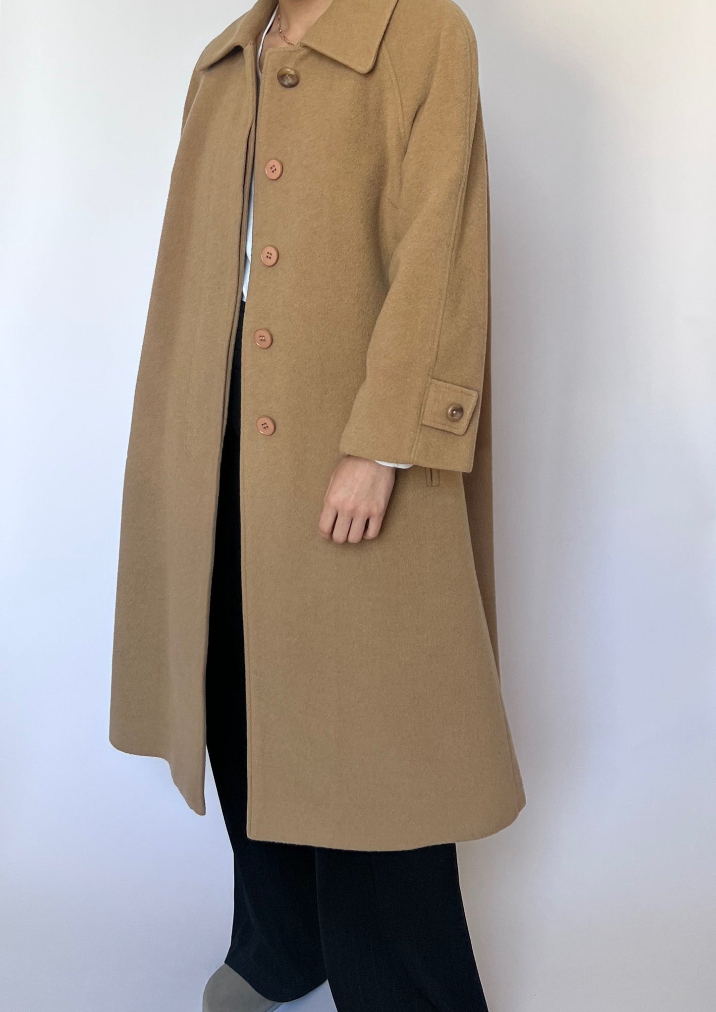 60s Caramel Wool Coat XS/S/M