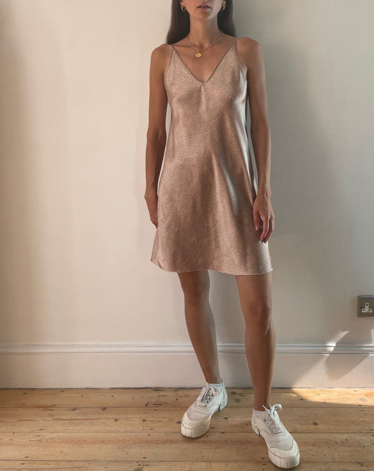 Neutral 90s Minimal Slip Dress Size XS-S