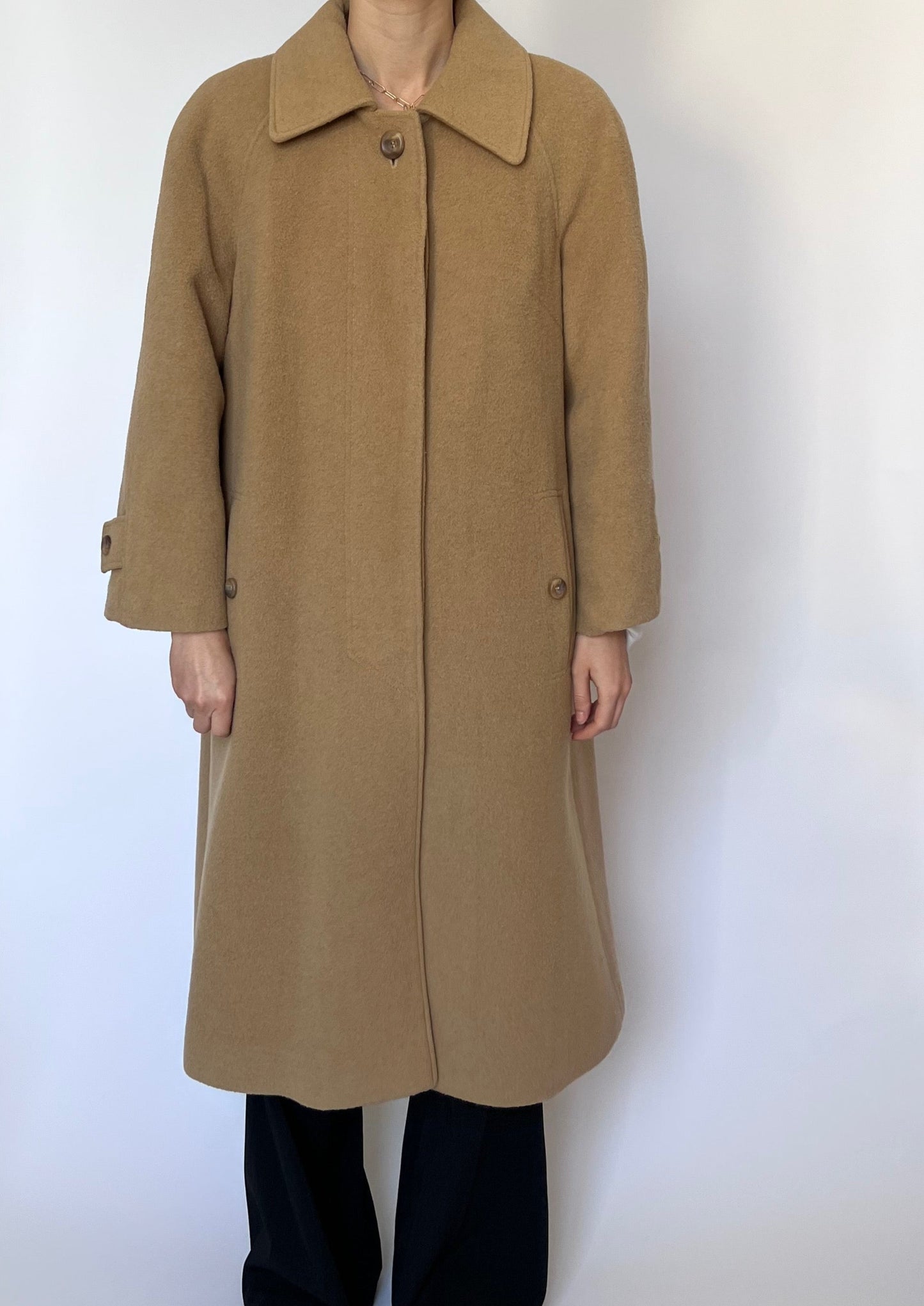 60s Caramel Wool Coat XS/S/M