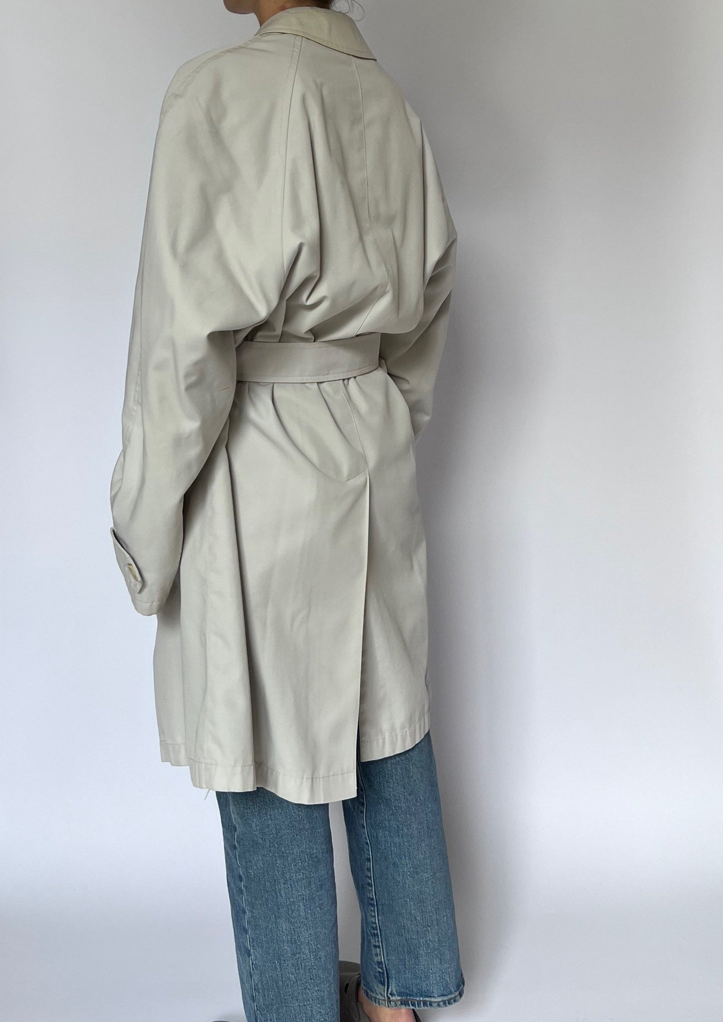 Vintage Dove Grey Trench Coat S/M