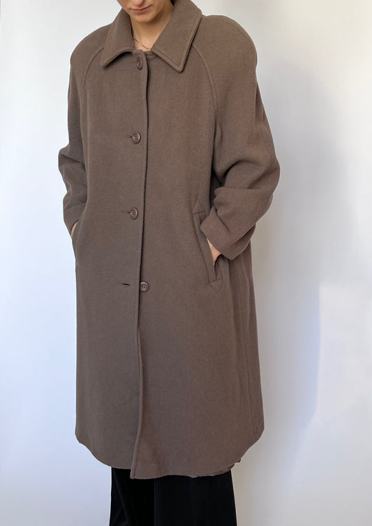 70s Brown Wool Coat XS/S/M