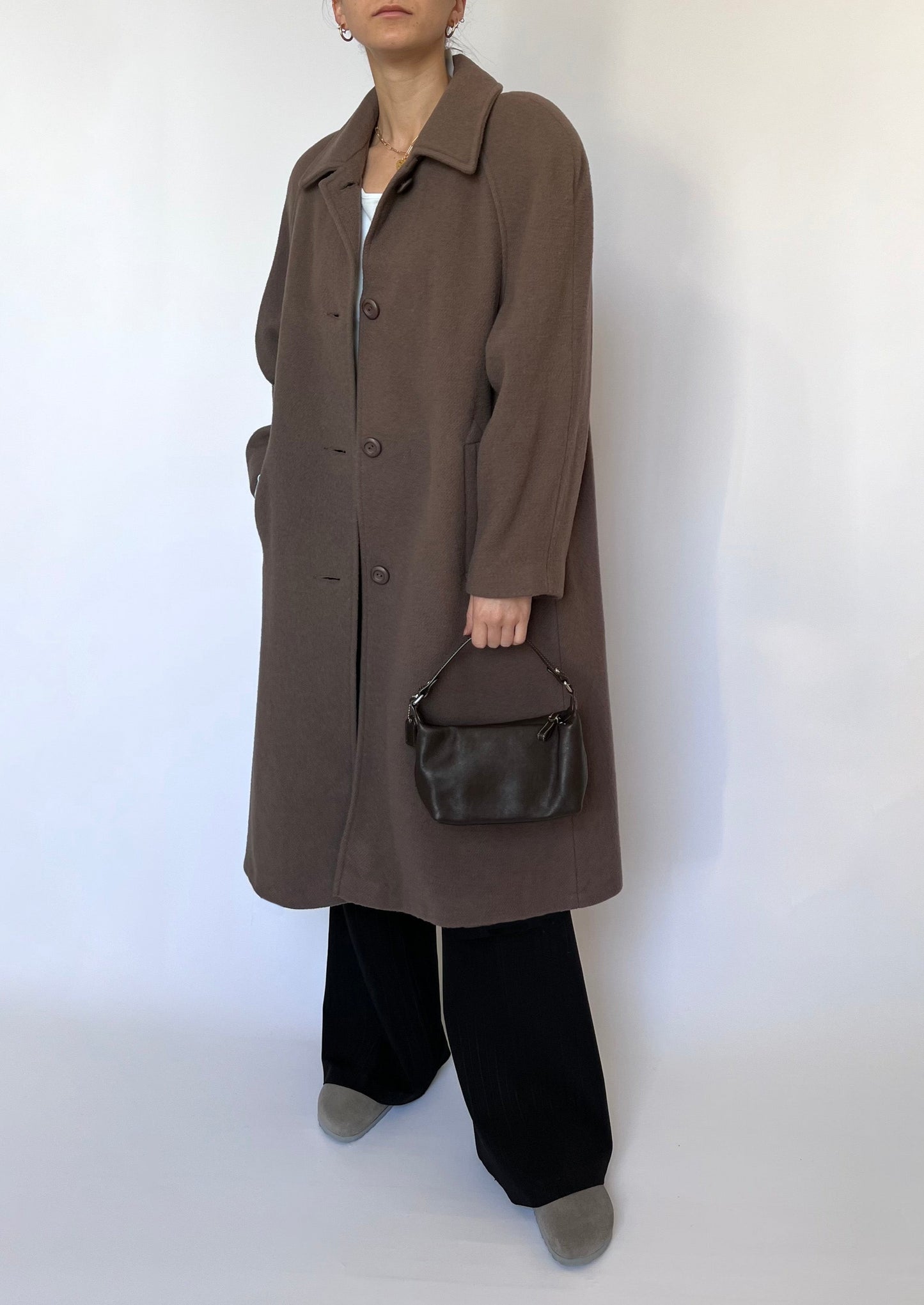 70s Brown Wool Coat XS/S/M