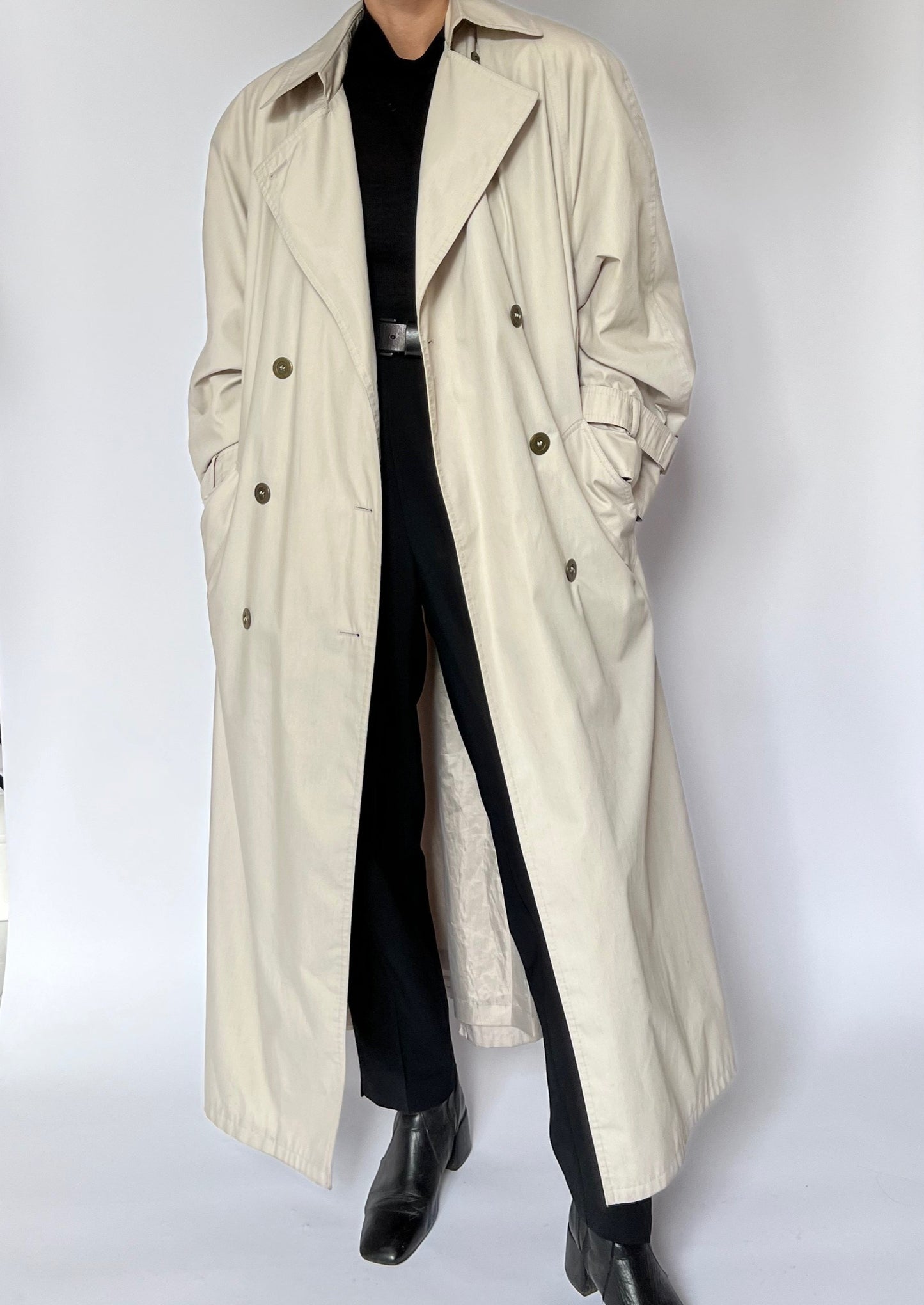 1990s Neutral Trench Coat S/M