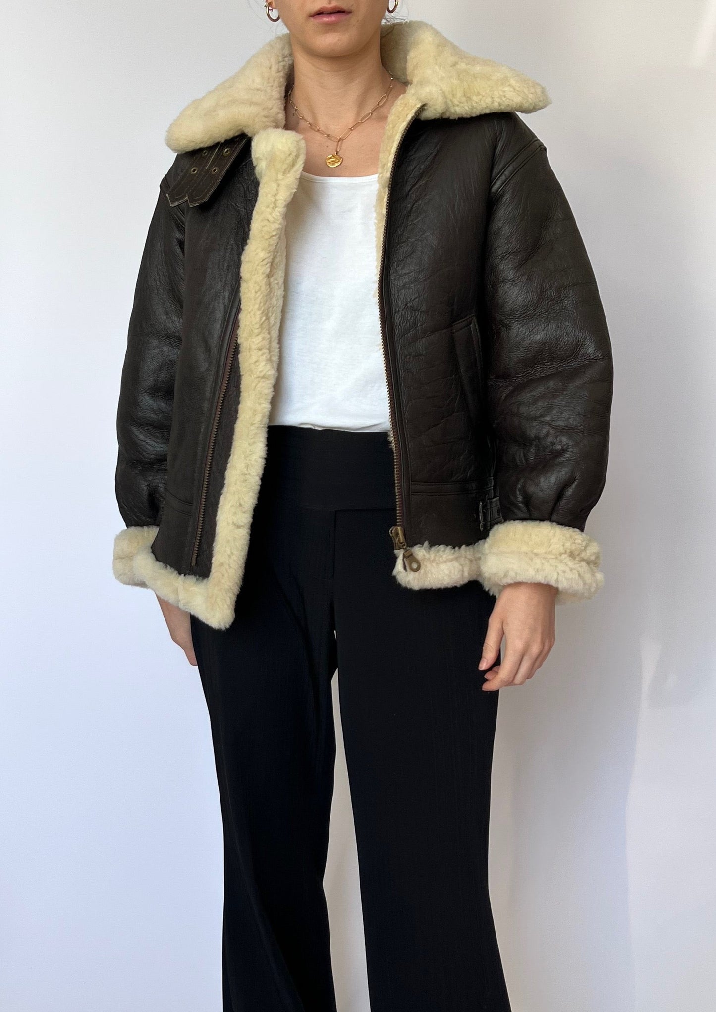 Shearling Leather Jacket XS/S