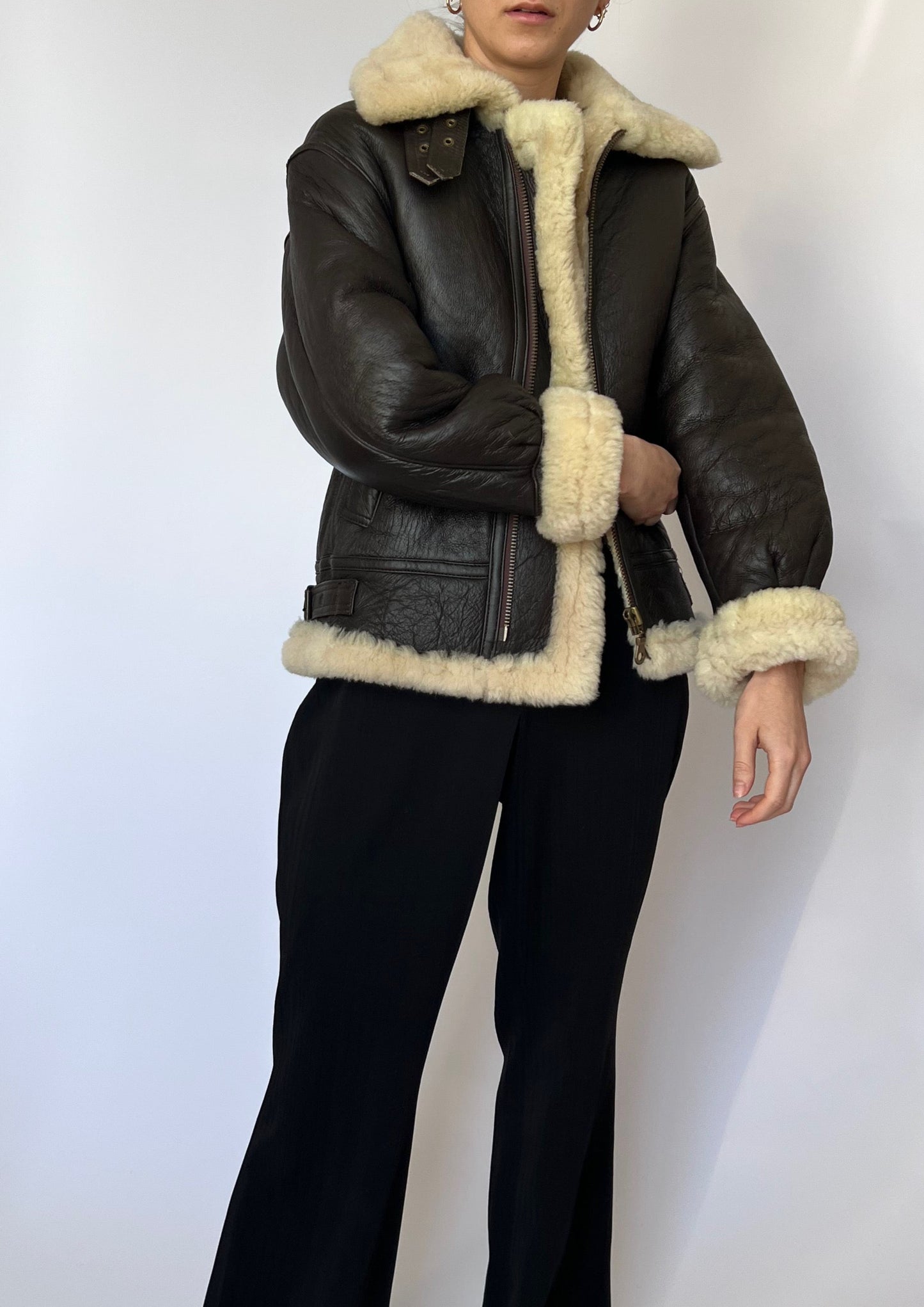 Shearling Leather Jacket XS/S