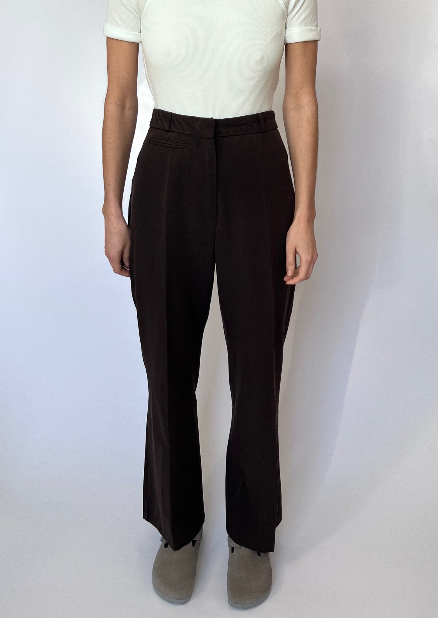 Brown Wide Leg Trousers W'27" S