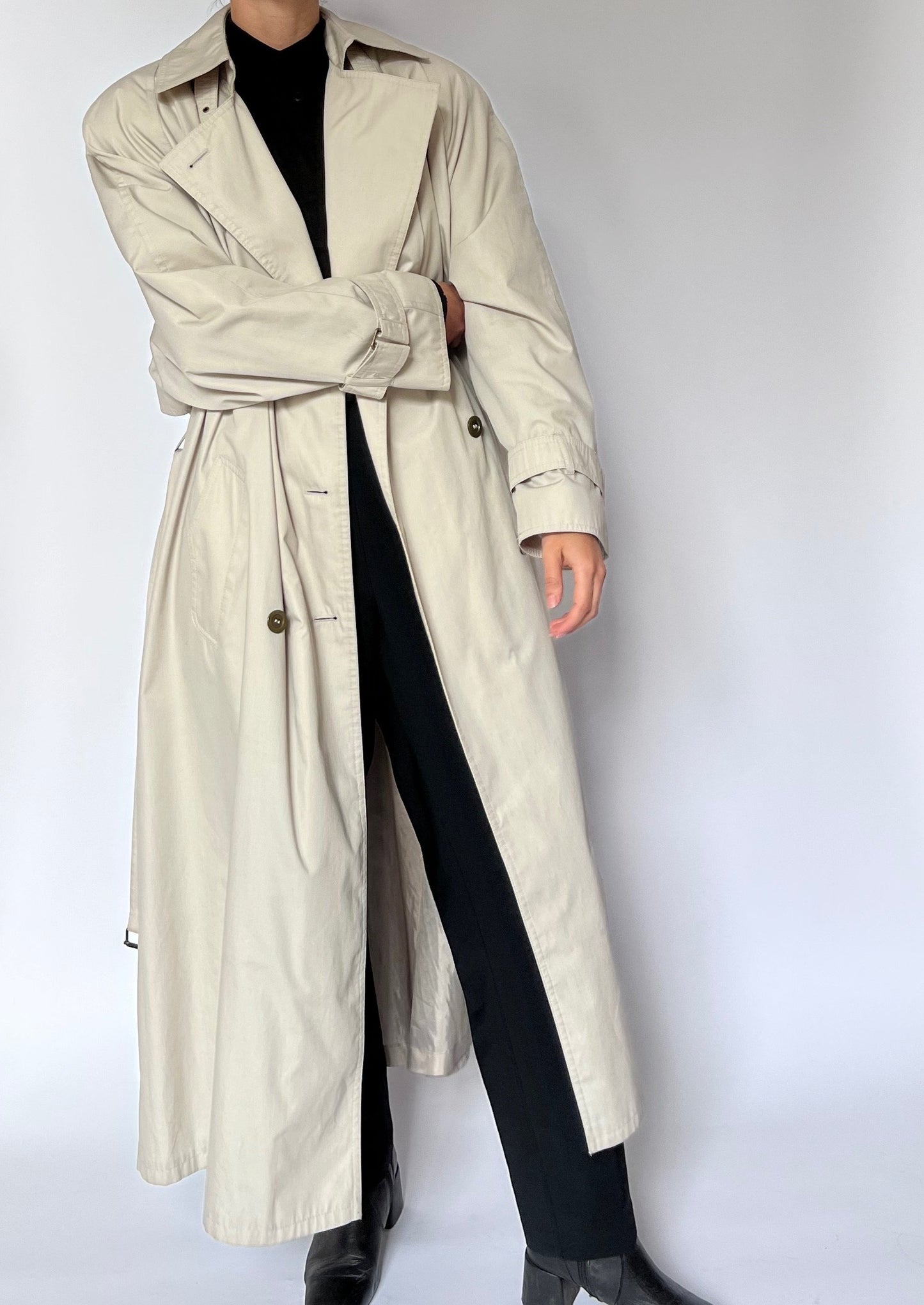 1990s Neutral Trench Coat S/M