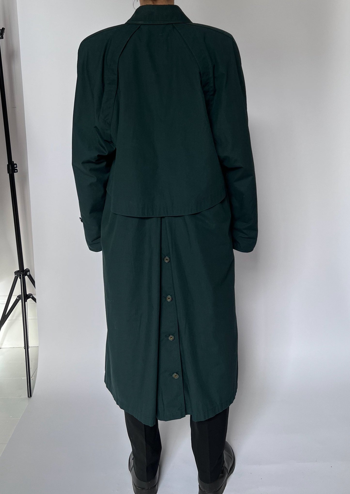 Vintage Dark Green Winter Trench M/L