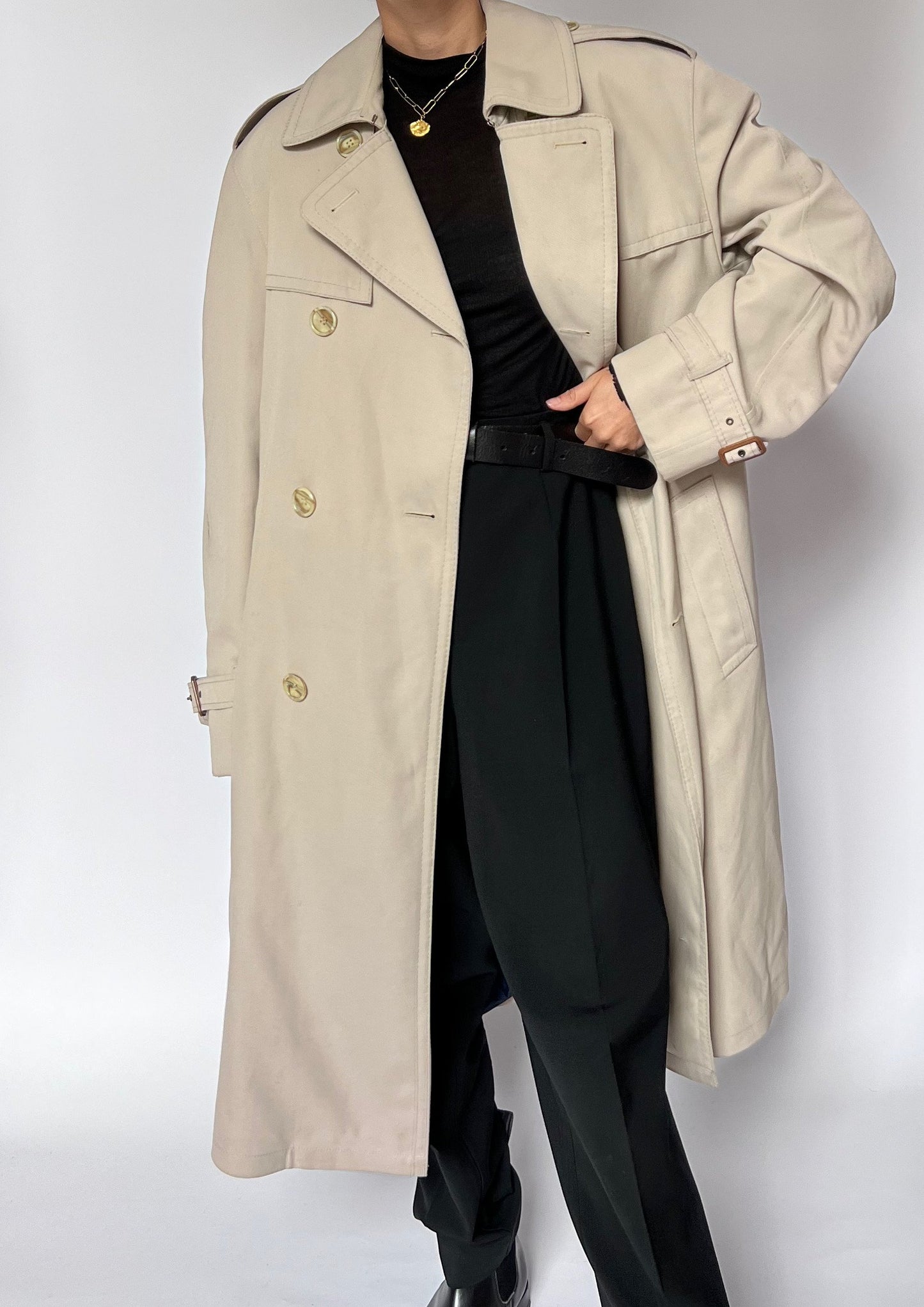 Cream 'Fur' Lined Trench M