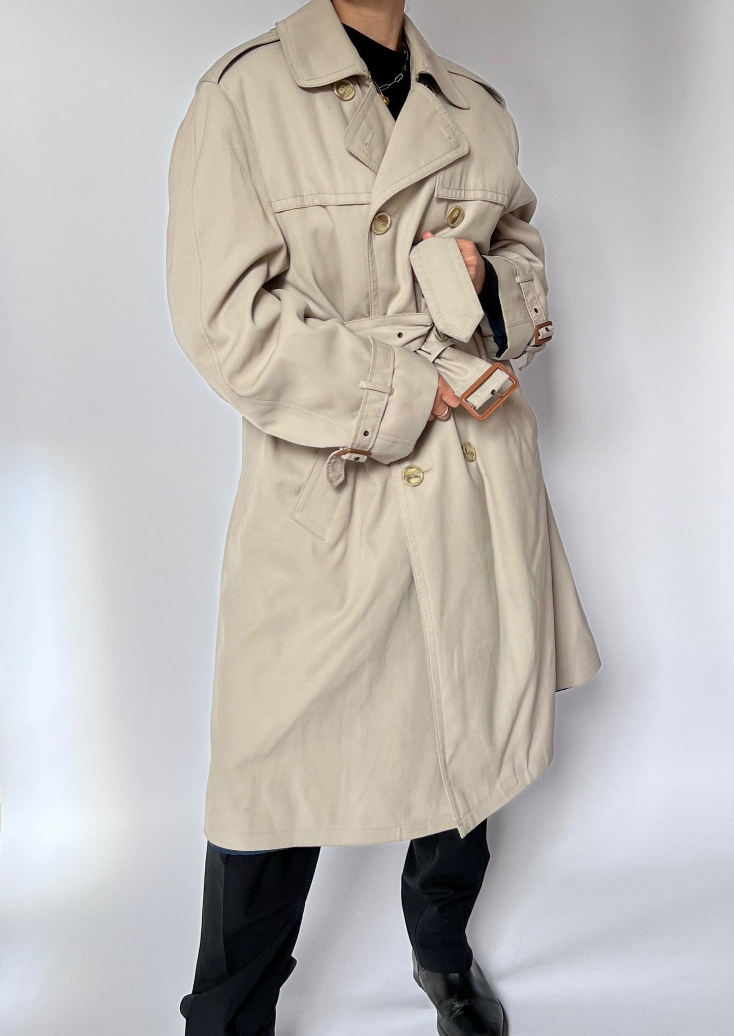 Cream 'Fur' Lined Trench M