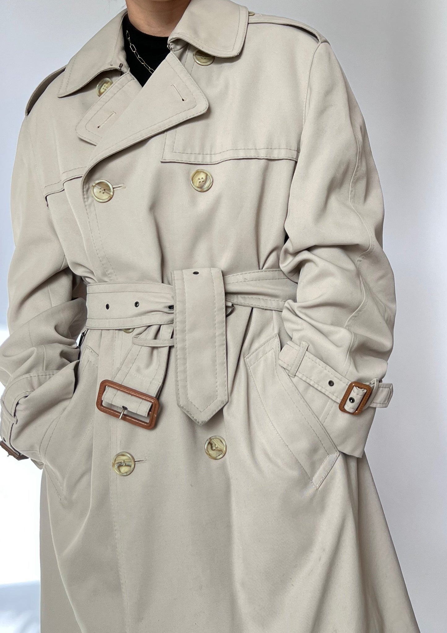 Cream 'Fur' Lined Trench M