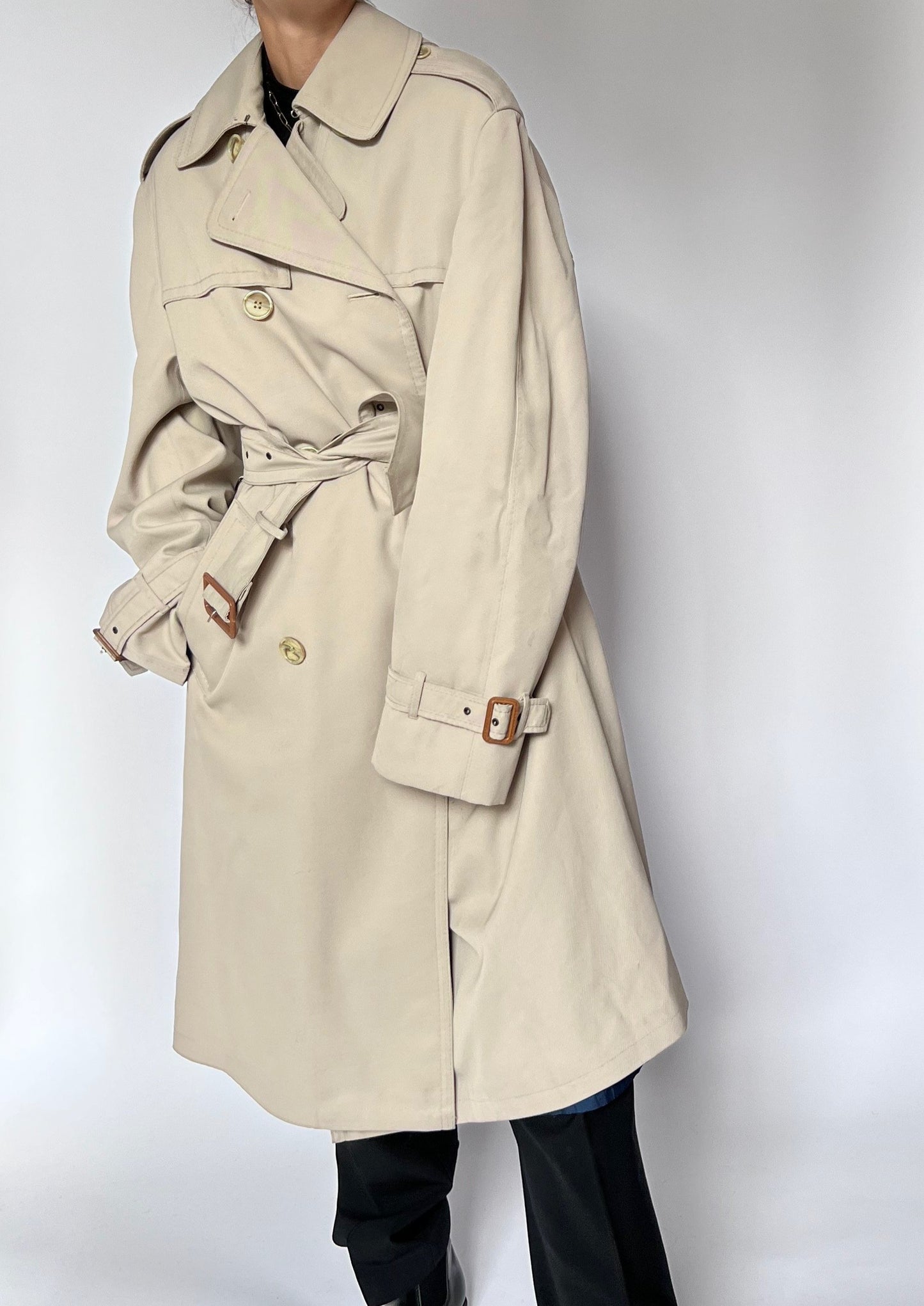 Cream 'Fur' Lined Trench M