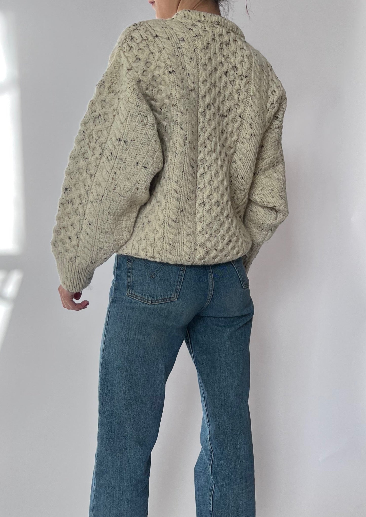 Vintage 70s Aran Wool Jumper S/M