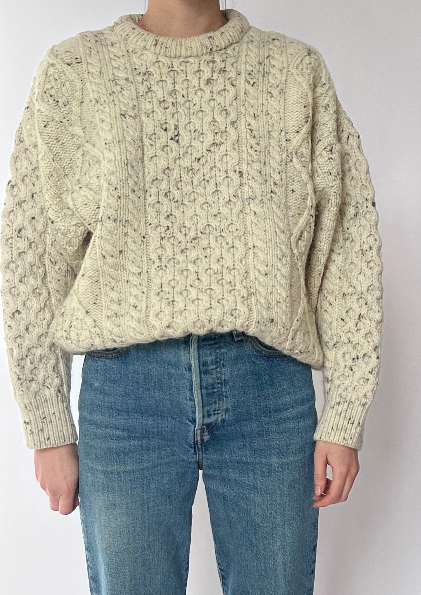 Vintage 70s Aran Wool Jumper S/M