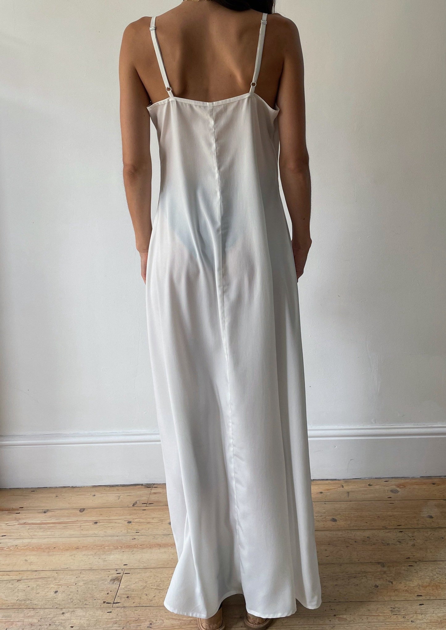 Vintage 90s V-Neck Slip Dress S-M