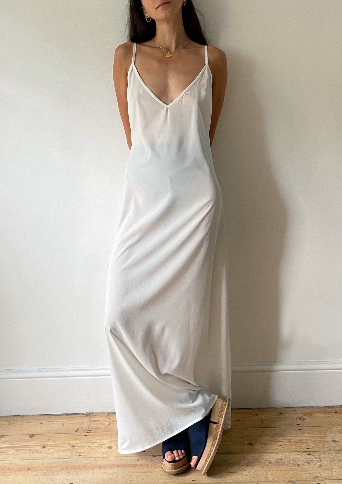 Vintage 90s V-Neck Slip Dress S-M