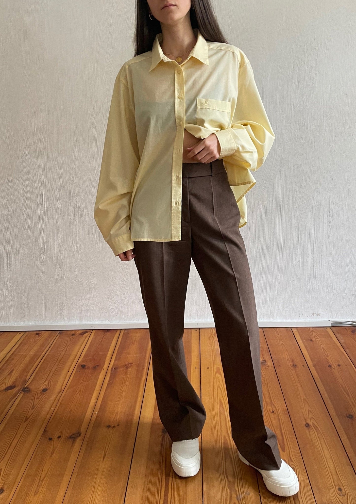 Vintage Yellow Crisp Shirt Size 8-14