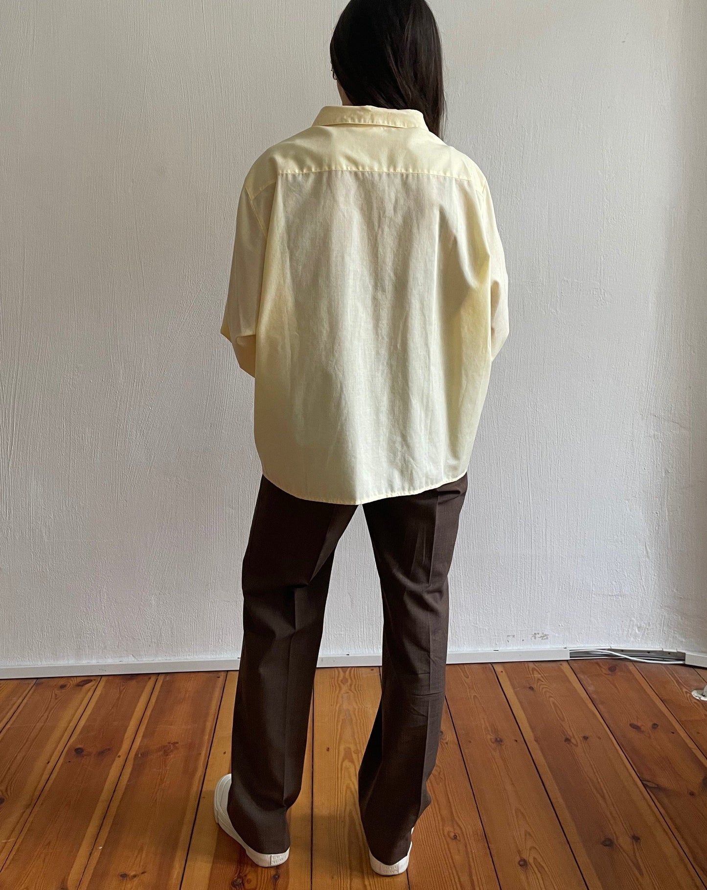 Vintage Yellow Crisp Shirt Size 8-14