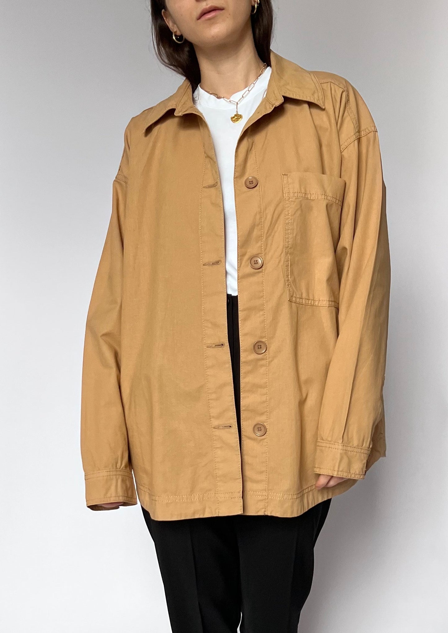 90s Tan Shacket S/M/L