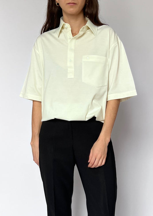 90s Unisex Half Placket Shirt S/M/L