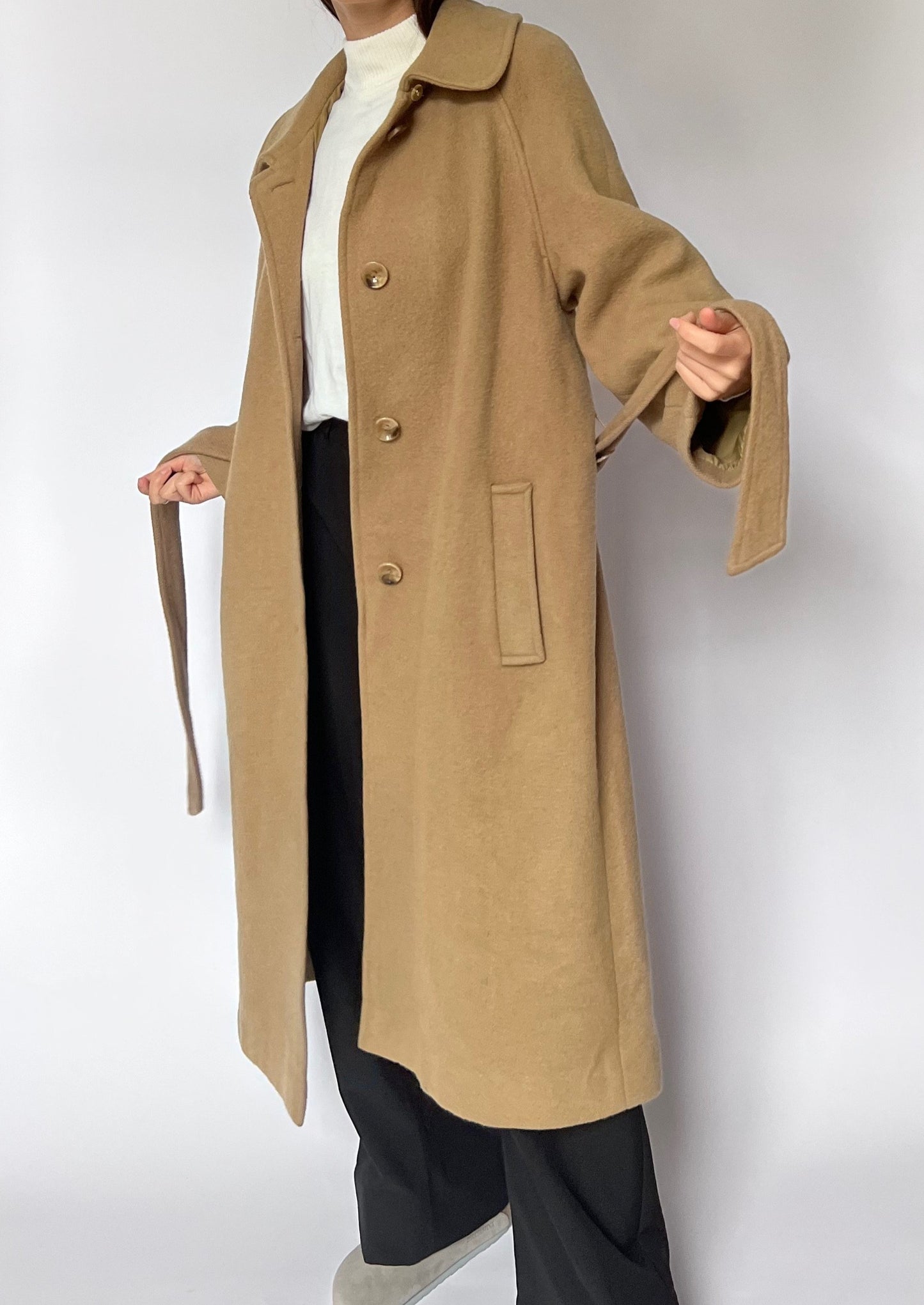 Wool Caramel Coat S/M