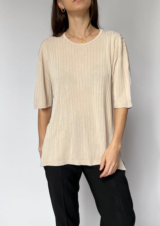 Ribbed Knitted T-Shirt S/M/L