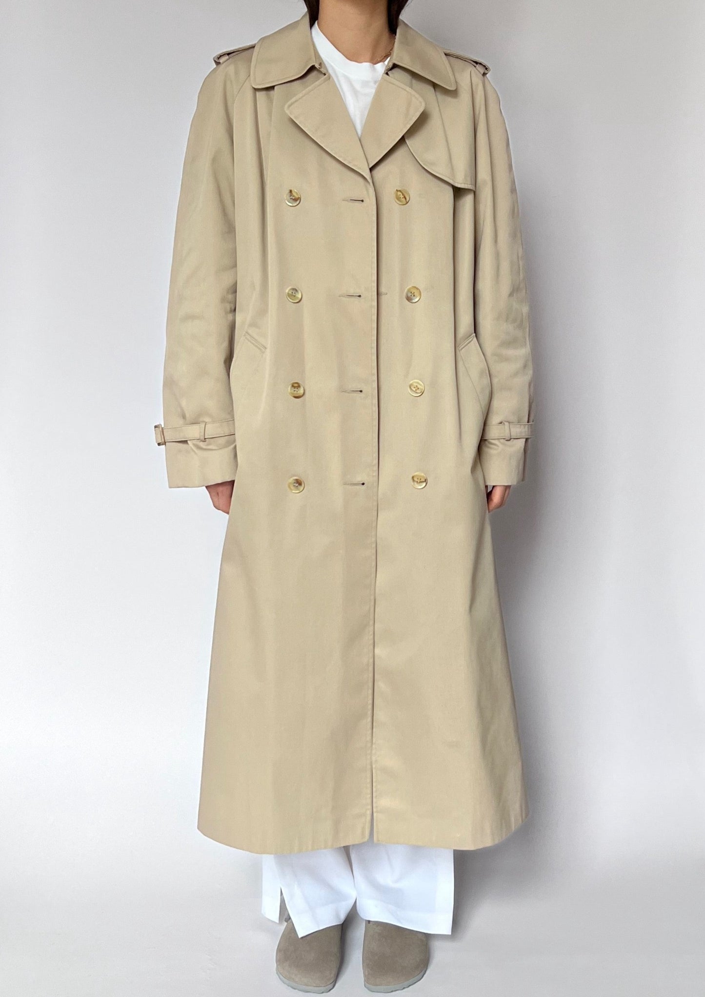 Neutral D-Ring Trench Coat S/M