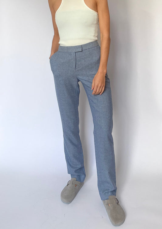 Wool Blue Marl Trousers S