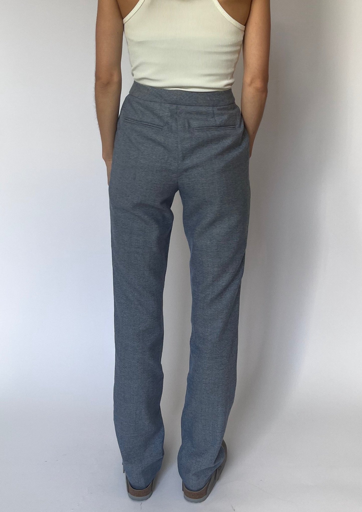 Wool Blue Marl Trousers S