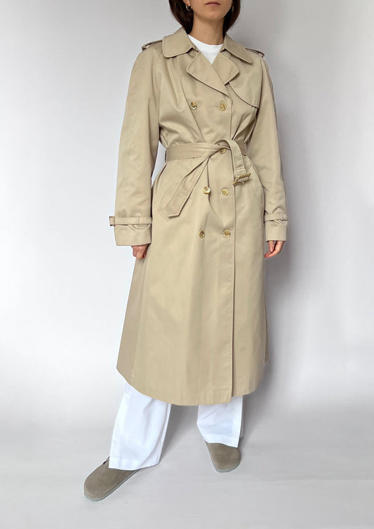 Neutral D-Ring Trench Coat S/M