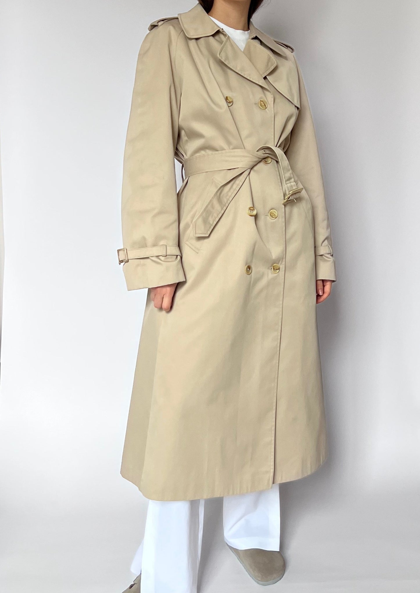 Neutral D-Ring Trench Coat S/M