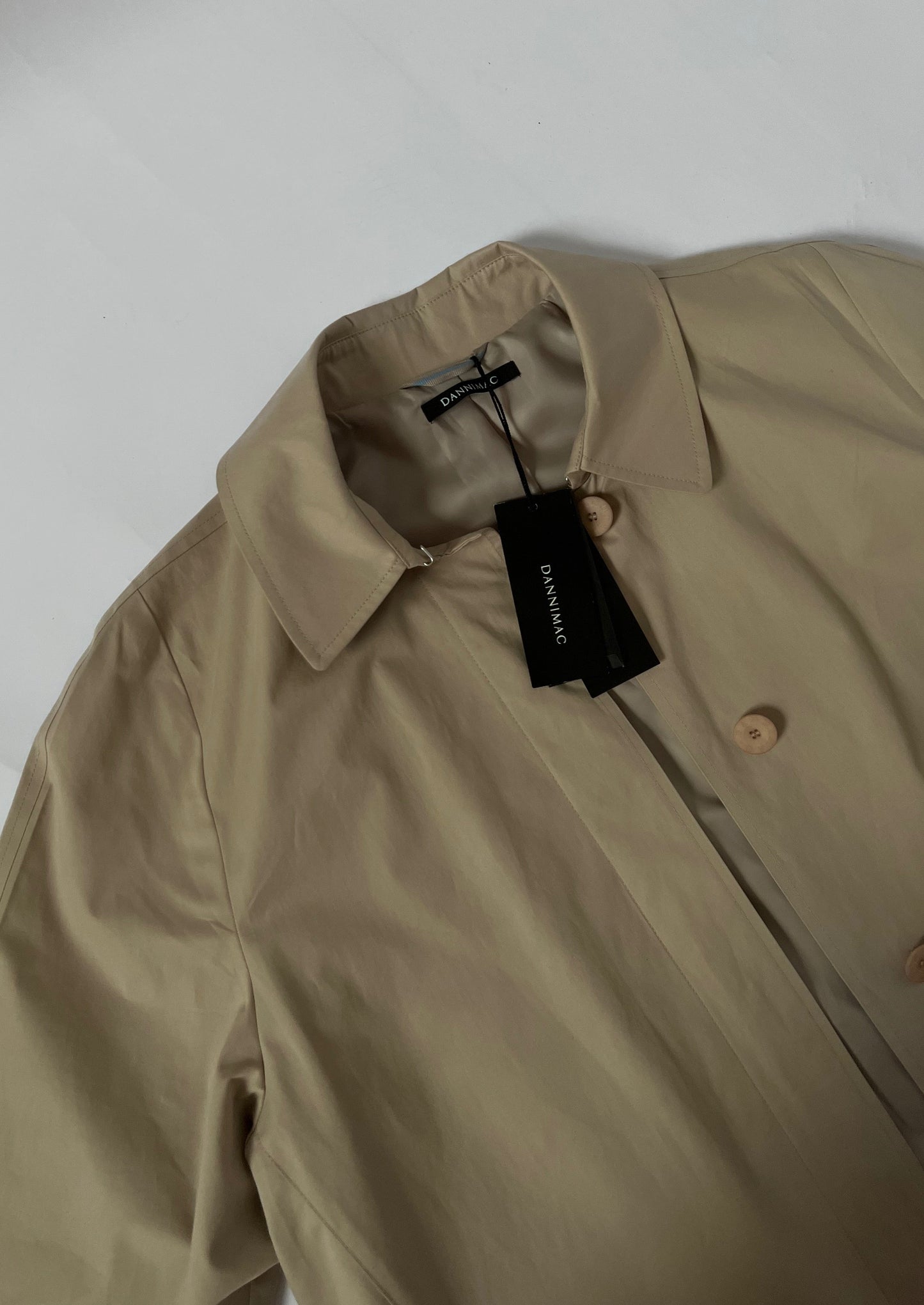 90s Minimal Mac Trench Coat S/M