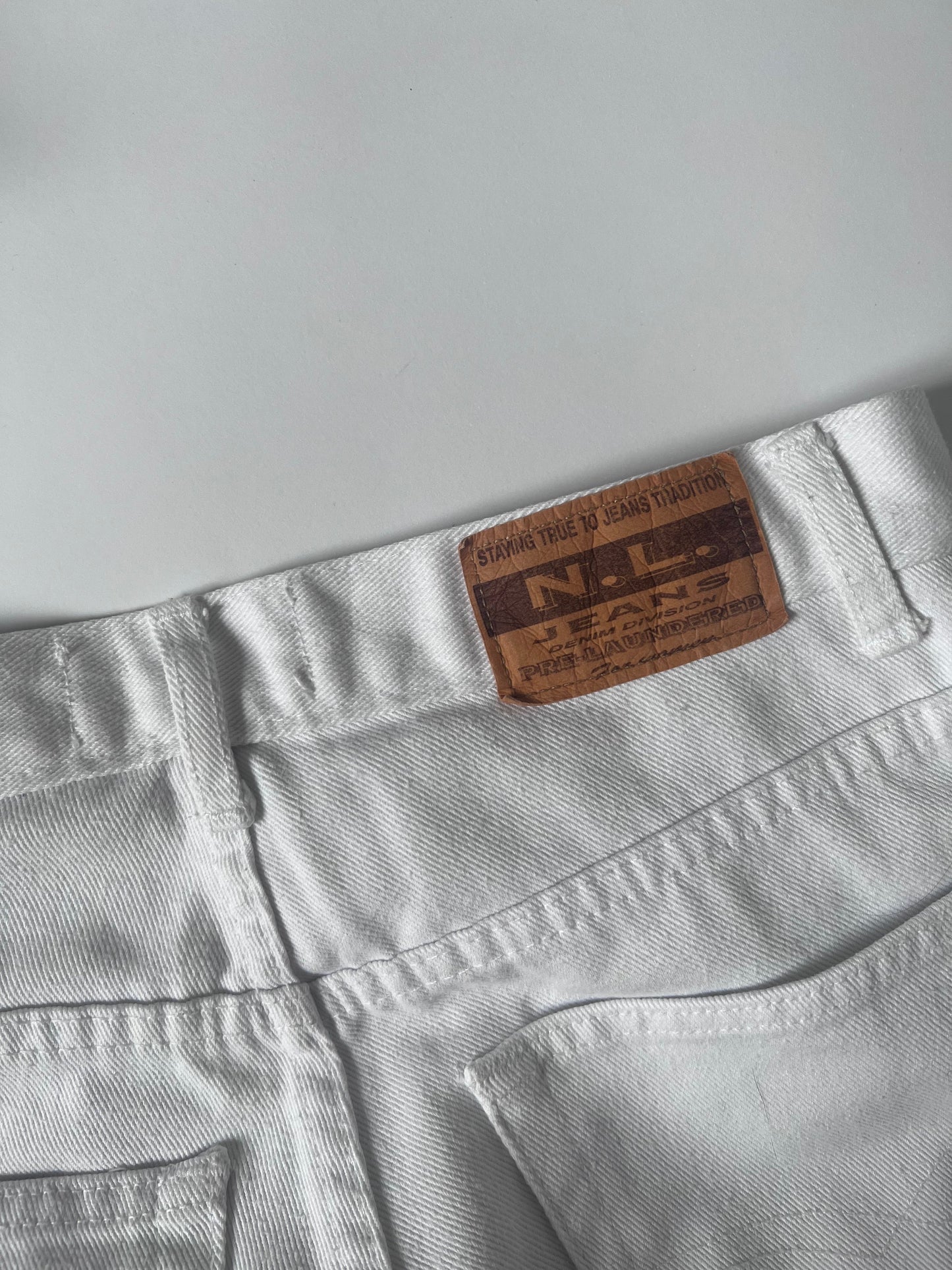 White 'Mum' Jeans S W27"