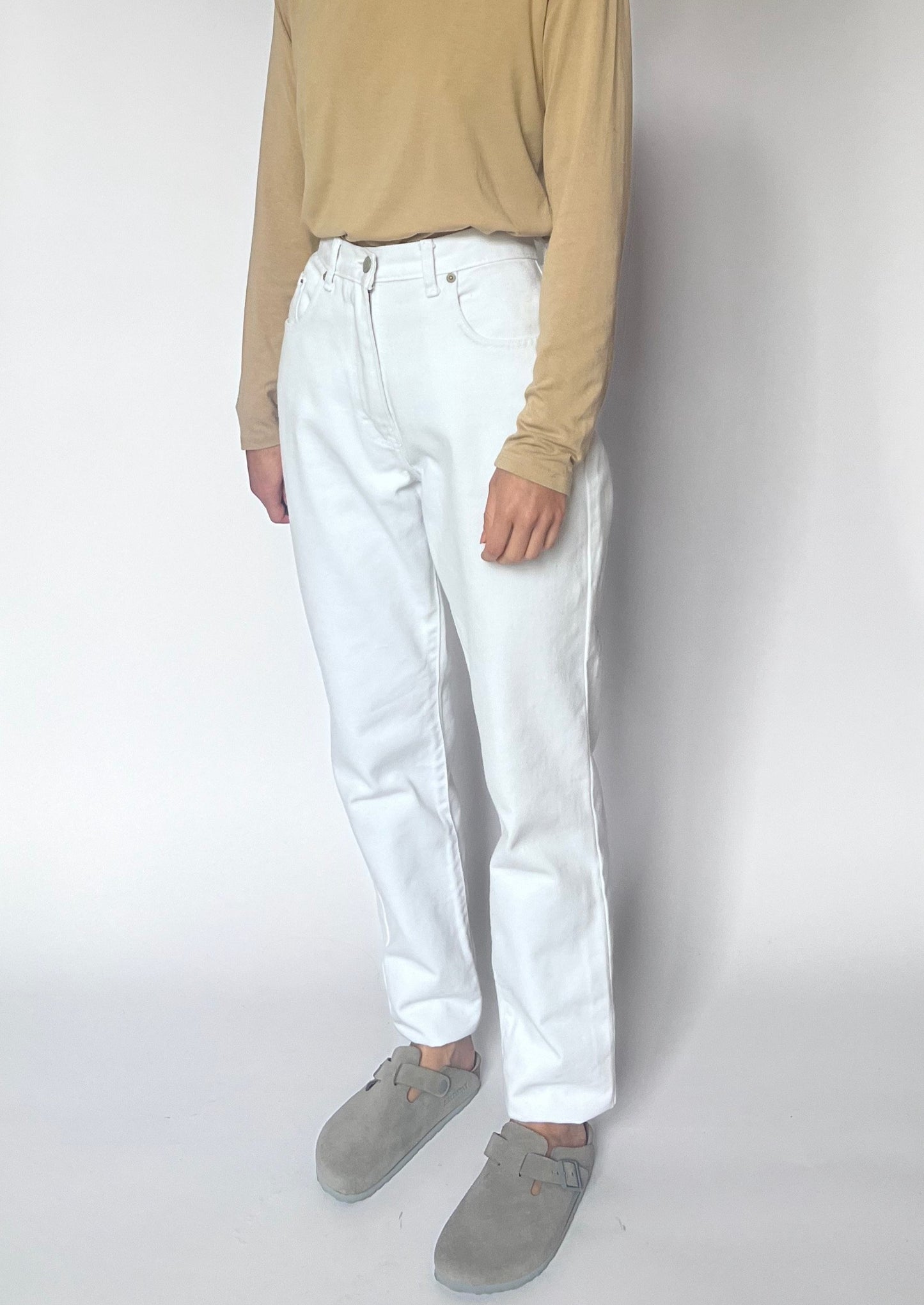 White 'Mum' Jeans S W27"