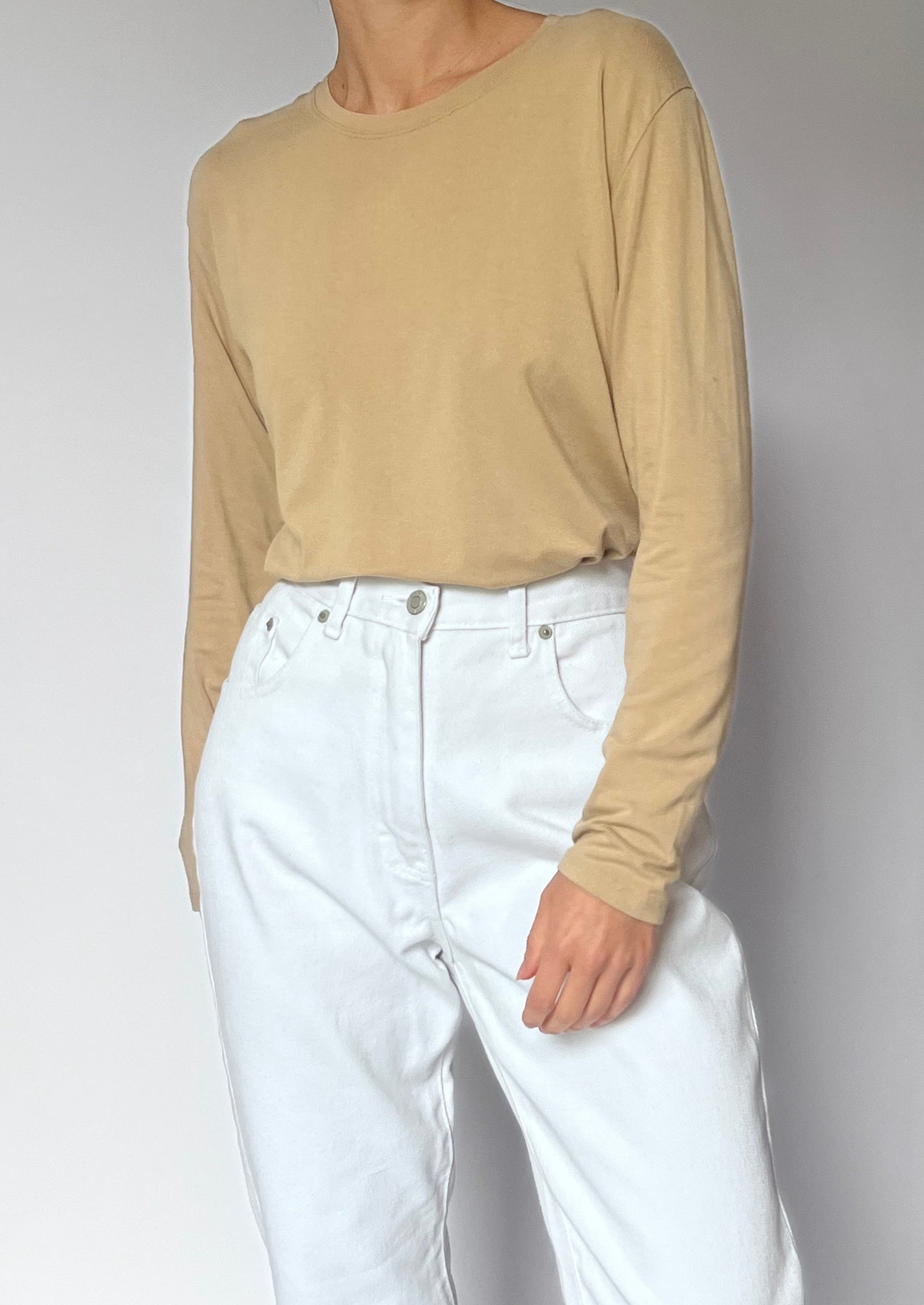 White 'Mum' Jeans S W27"